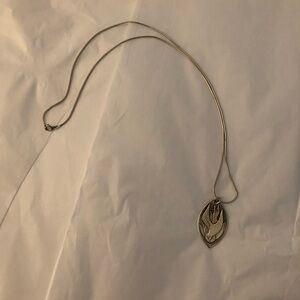 Vintage Holy Spirit cross dove sterling silver necklace 925